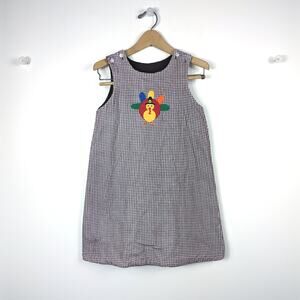 The Bailey Boys Dress Girls Size 6X Brown Thanksgiving Corduroy Reversible